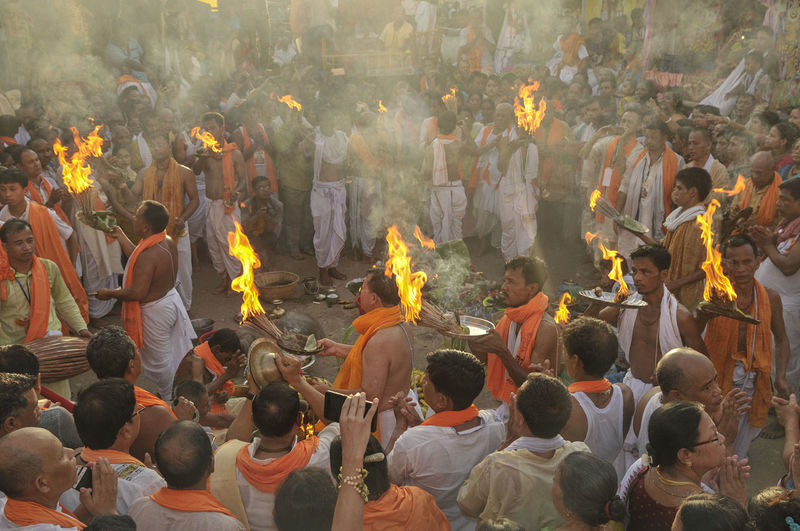 Sadhus during religious event