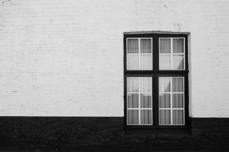 Window on wall of building