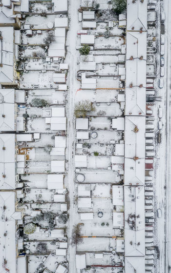 Snowy day drone image