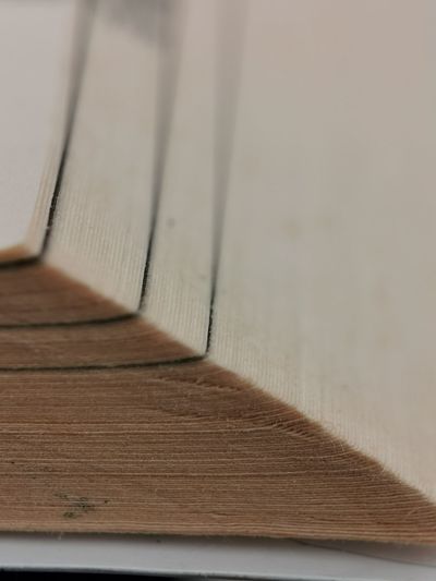 High angle view of wooden table