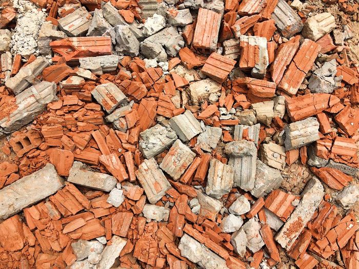 Full frame shot of rubble