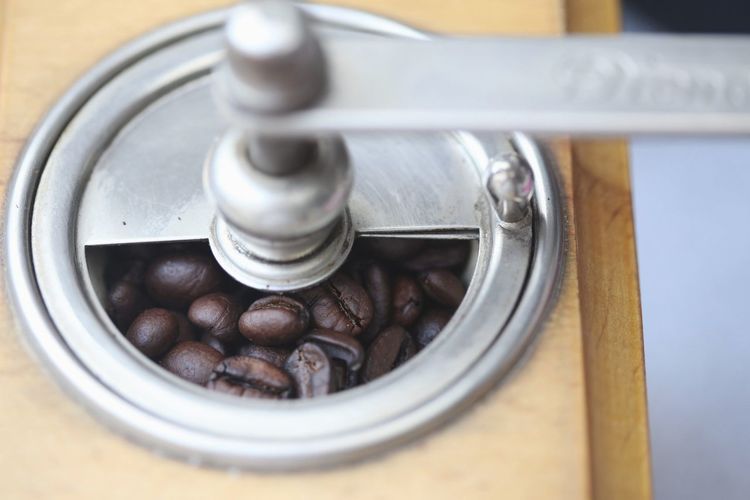Close up of coffe grinder