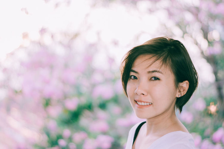 Portrait of a smiling young woman