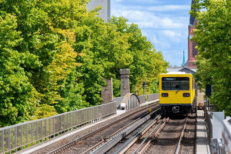 Train on railroad track