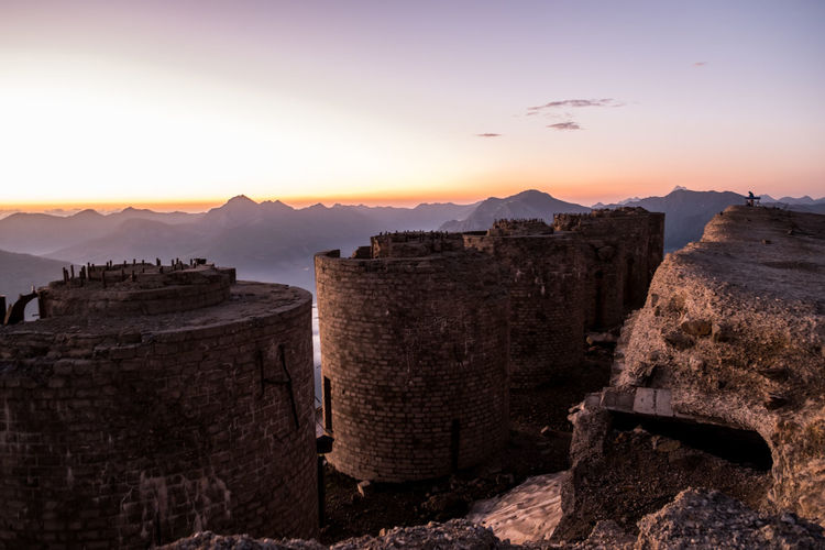 Sunrise on the top of the chaberton mountain