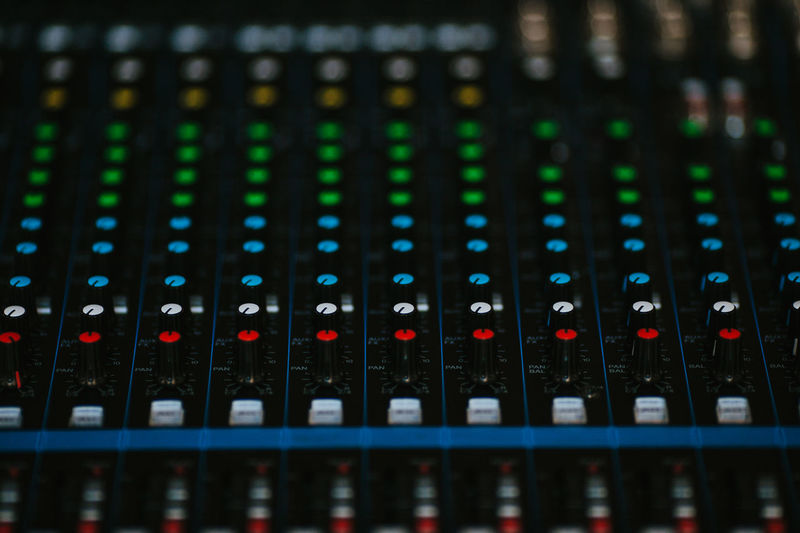Full frame shot of sound mixer