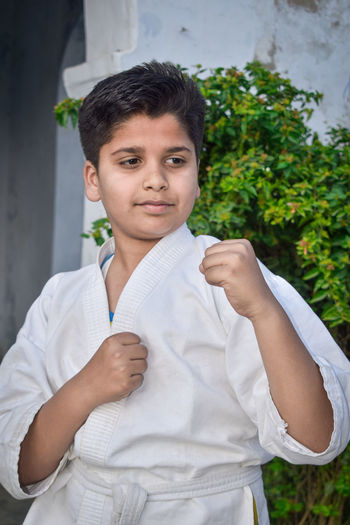 Karate boy and karate kid