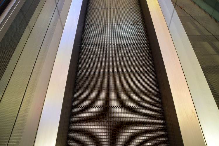 Low angle view of escalator