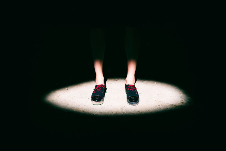 Black Background Dark Darkroom Legs Shoes Standing HUAWEI Photo Award: After Dark