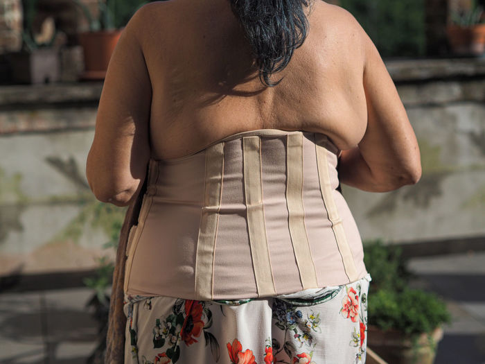 Woman wearing corset