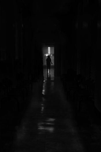 Man in corridor