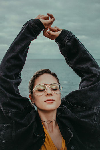 My beautiful friend, Ana EyeEm Of The Week The Week On EyeEm Close-up Front View Lifestyles Outdoors Portrait Real People Sea Young Adult Young Women Fresh On Market 2018