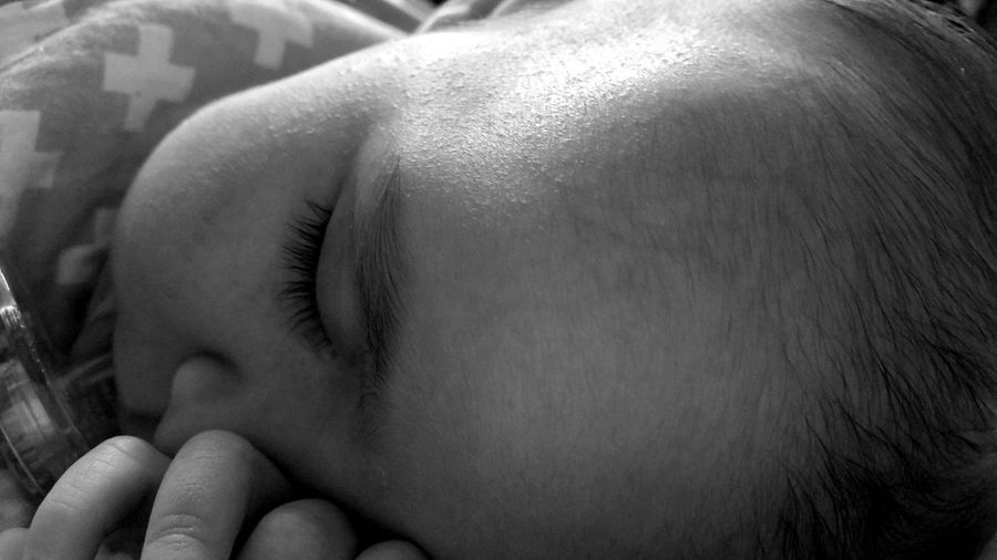 Close-up of sleeping baby
