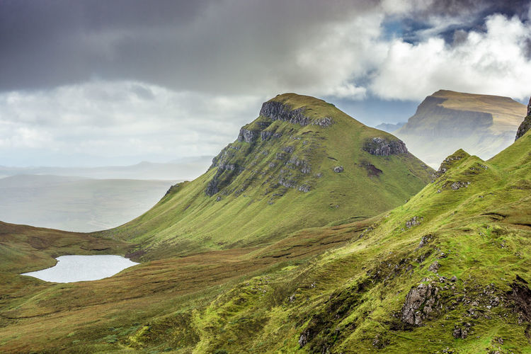 Scenic view of landscape against cloudy sky