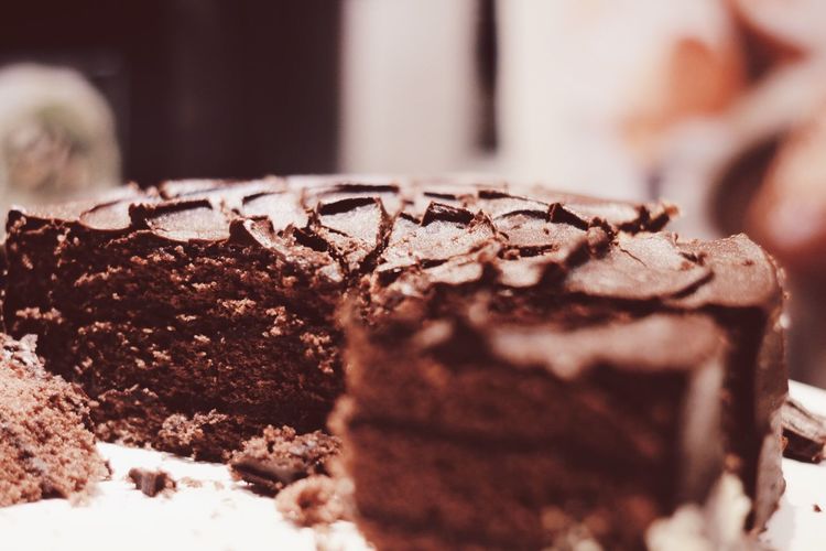 Close-up of chocolate cake
