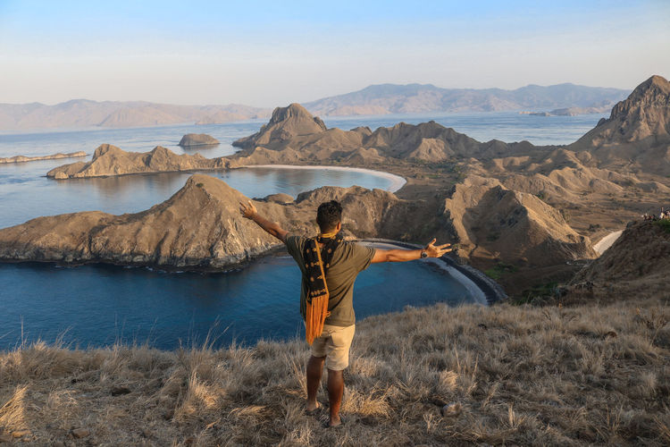 Enjoy the fresh air in the morning while at the top of the hill padar island, labuan bajo